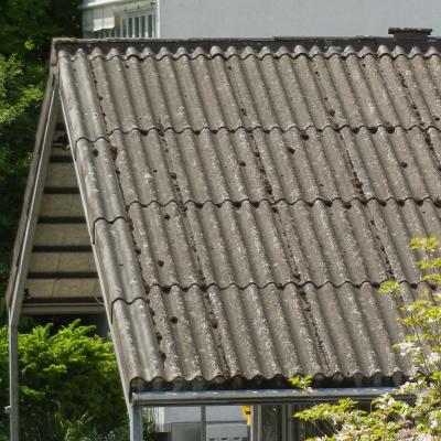 Plaques ondulées en amiante-ciment comme revêtement de toiture, Suva
